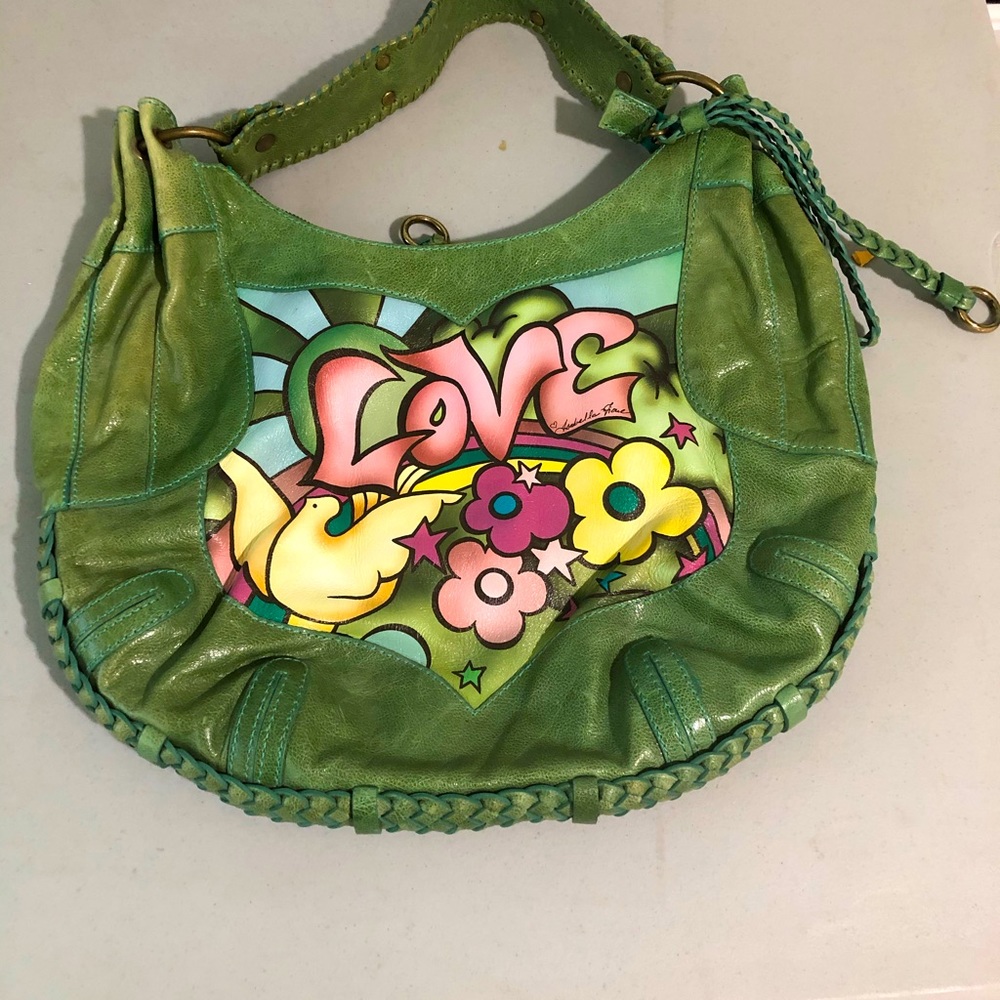 Isabella Fiore Leather Hobo Purse -“Summer Love”